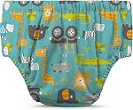 Charlie Banana Reusable Swim Diaper, Washable, with Easy On and Off Snaps for Baby Girls Boys, Soft and Snug Waterproof Fit to Prevent Leaks - Hello Sunshine, Size M (16-28 lbs)