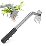 Walensee Weed Puller Tool, Portable Garden Weed Pulling Tool,Upgraded Durable Garden Weeder with 5-Tine Manganese Steel&Rubber Handle for Vegetable Gardening, Backyard Planting & Uprooting Weeding