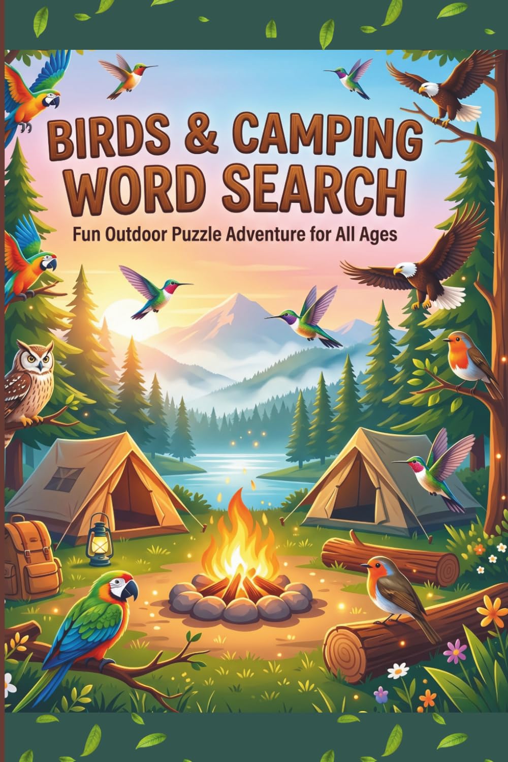 Birds Word Search Puzzle Book for Adults & Teens: Fun Outdoor Nature Puzzles with Forest, Wildlife & Adventure Themes