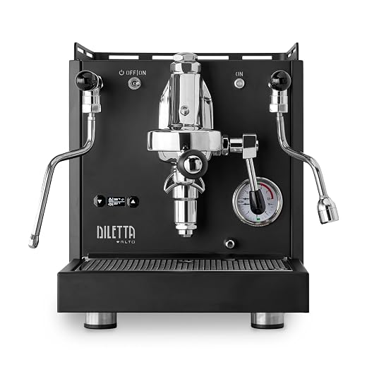 Diletta Alto Espresso Machine | Dual Boiler | PID | Shot Timer | Adjustable OPV | (Black)