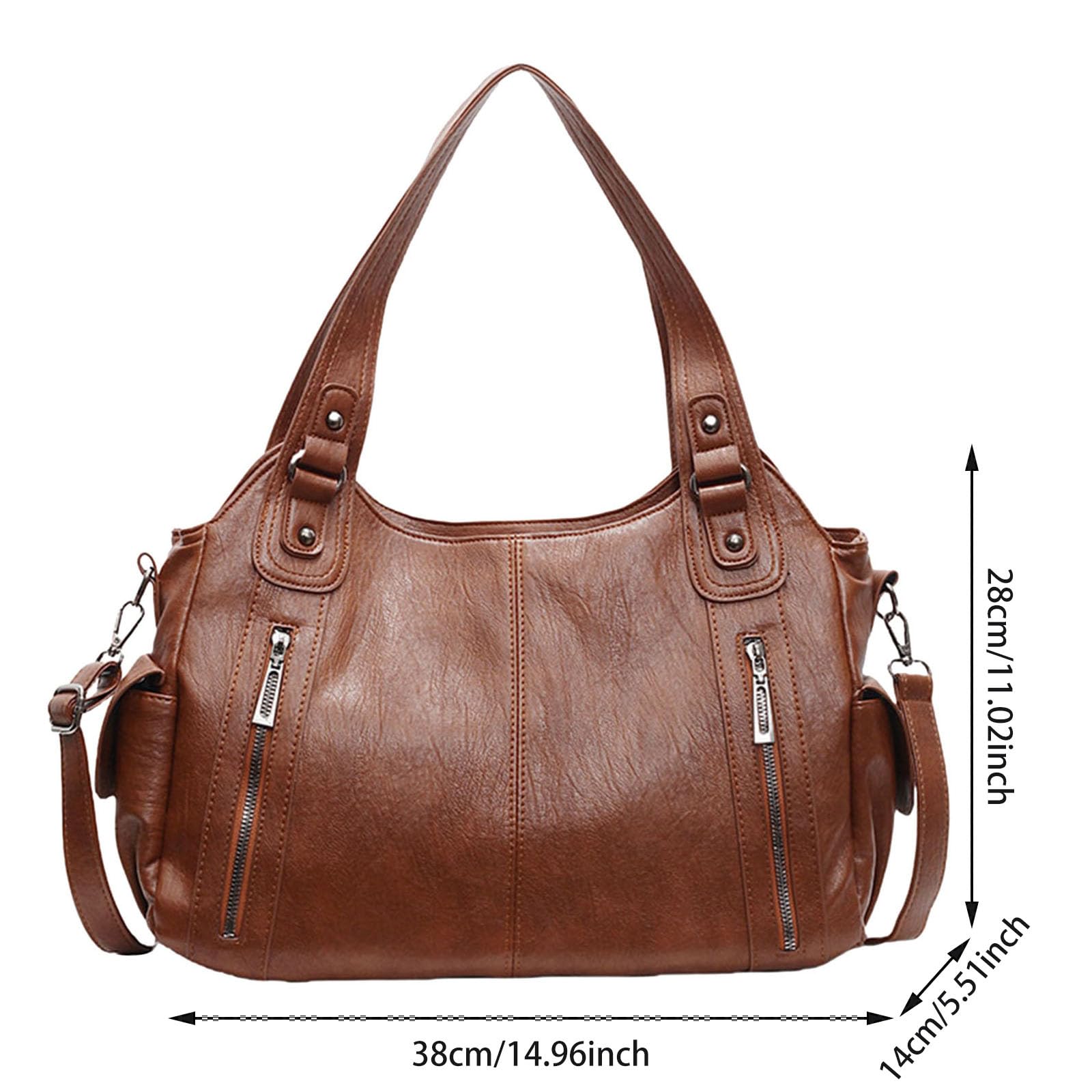 Borsa A Spalla Donna - Borsa a Tracolla Donna in Pelle PU con Tasca Multiuso per Viaggi e attività Quotidiane
