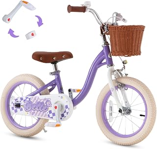 RoyalBaby Pink & Purple Belle EZ Kids Bike Balance and Pedal Bicycle