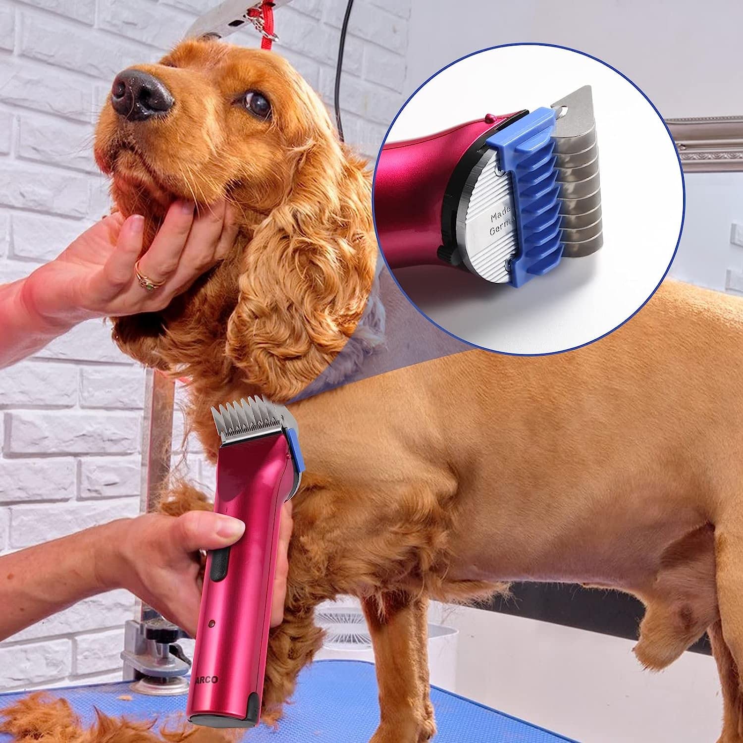 Pettine guida per attacco professionale in acciaio inossidabile per animali compatibile con Wahl/Moser/Ermila,tagliaunghie per animali domestici/cani/gatti/cavalli, adatto per lama staccabile 5 in 1