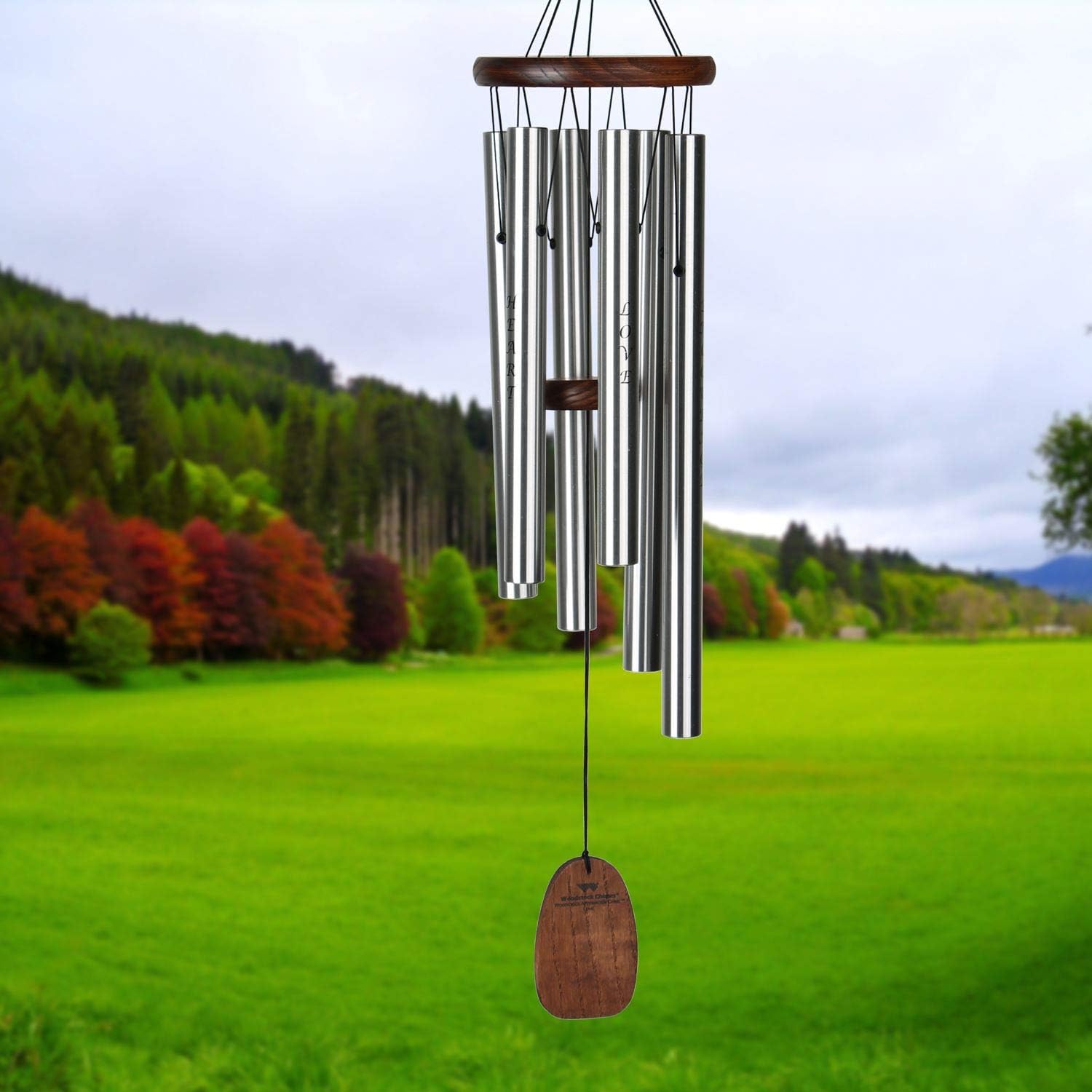 Woodstock Chimes Signature Collection, Affirmation Chime, 25'' Love Inspirational and Memorial Wind Chimes for Outdoor, Patio, Home or Garden Décor (AFLSB)