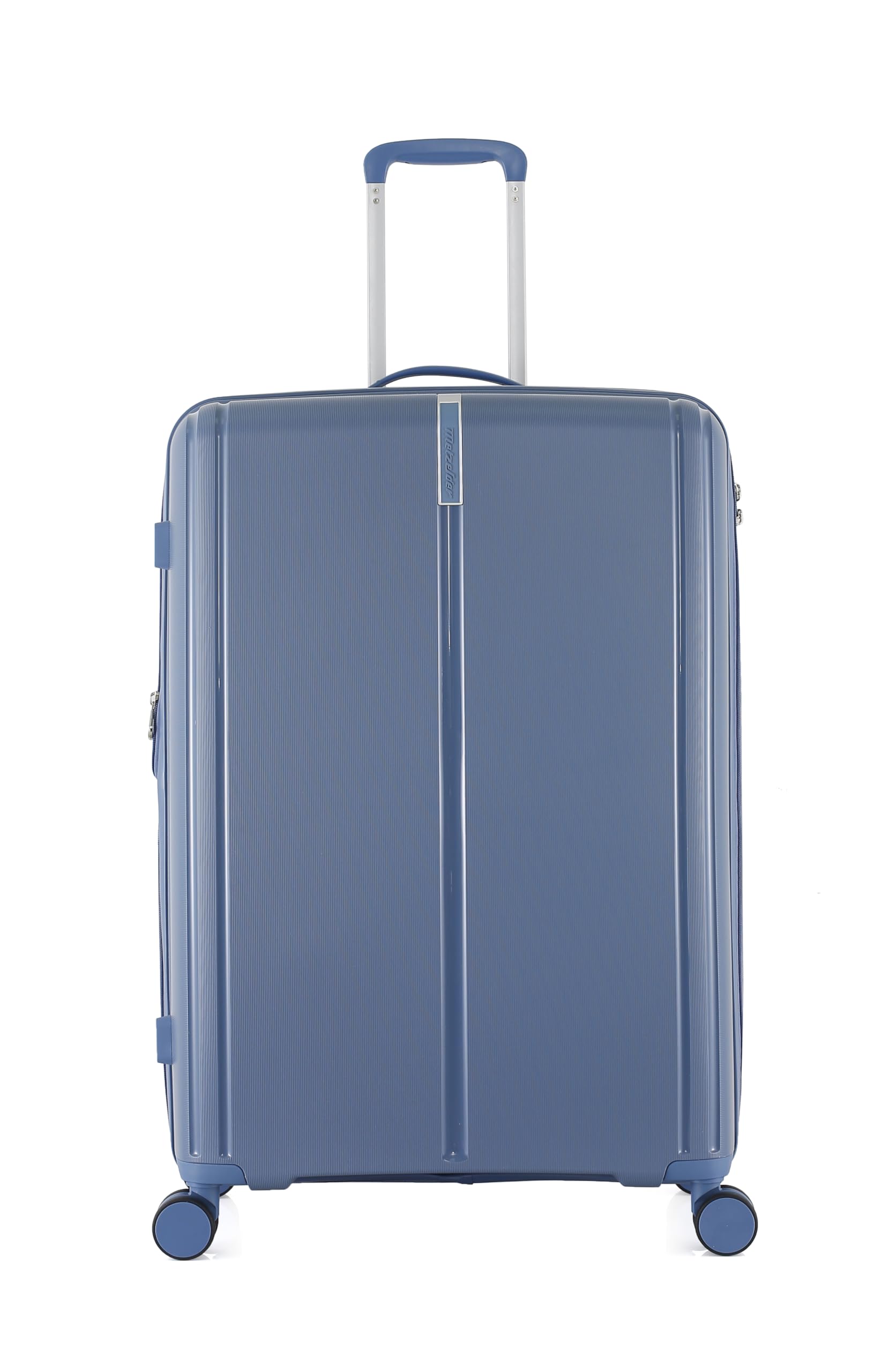 METZELDER Valise Rigide Victoria Coque Incassable 100% Polypropylène, Serrure TSA, avec Souflet Extension Garantie 2 Ans (Bleu (Denim), L (Large) - 113L- 76x52x33cm - 4.4kg)