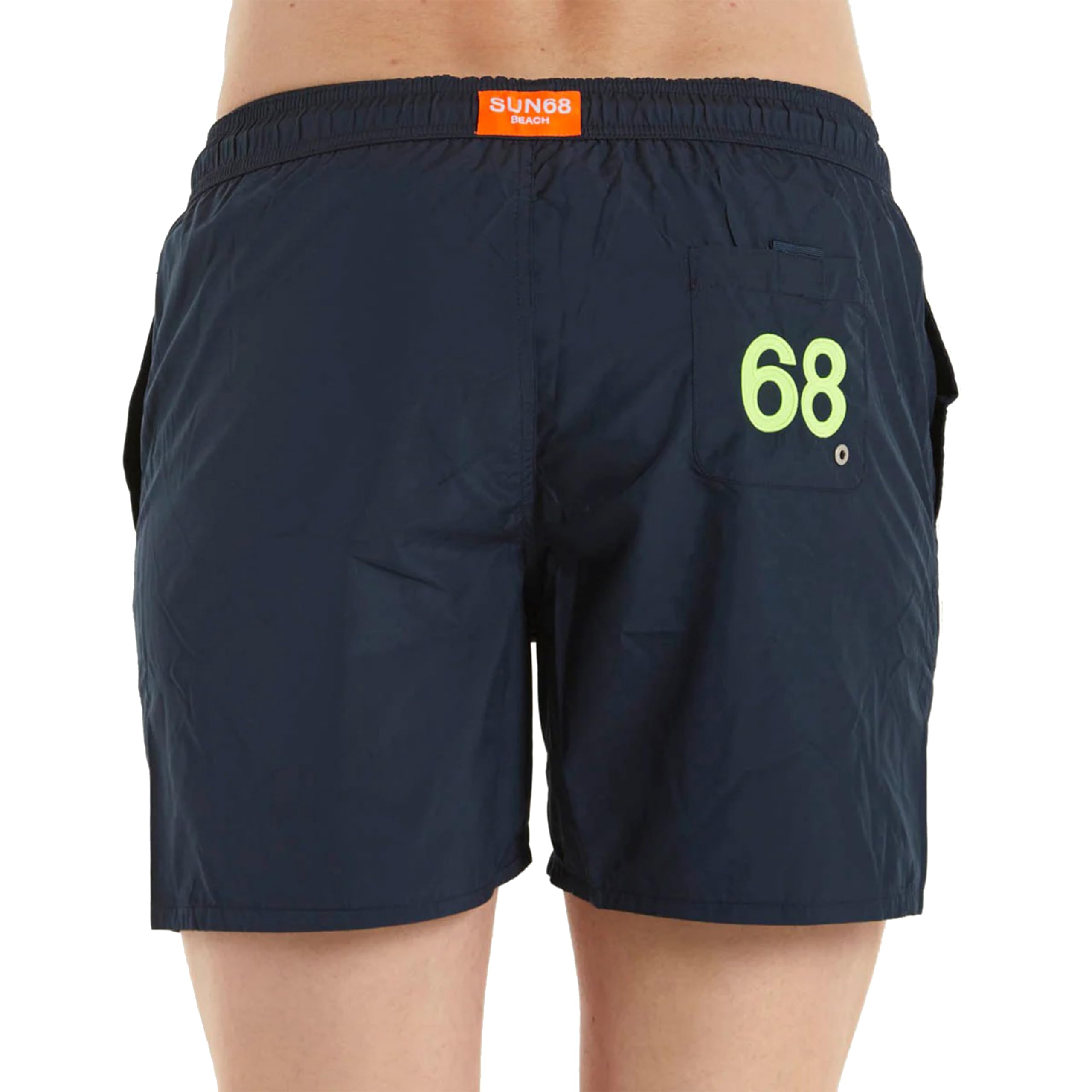 SUN68 Spodenki do pływania z Logo Fluo Wielkosc L, niebieski, M