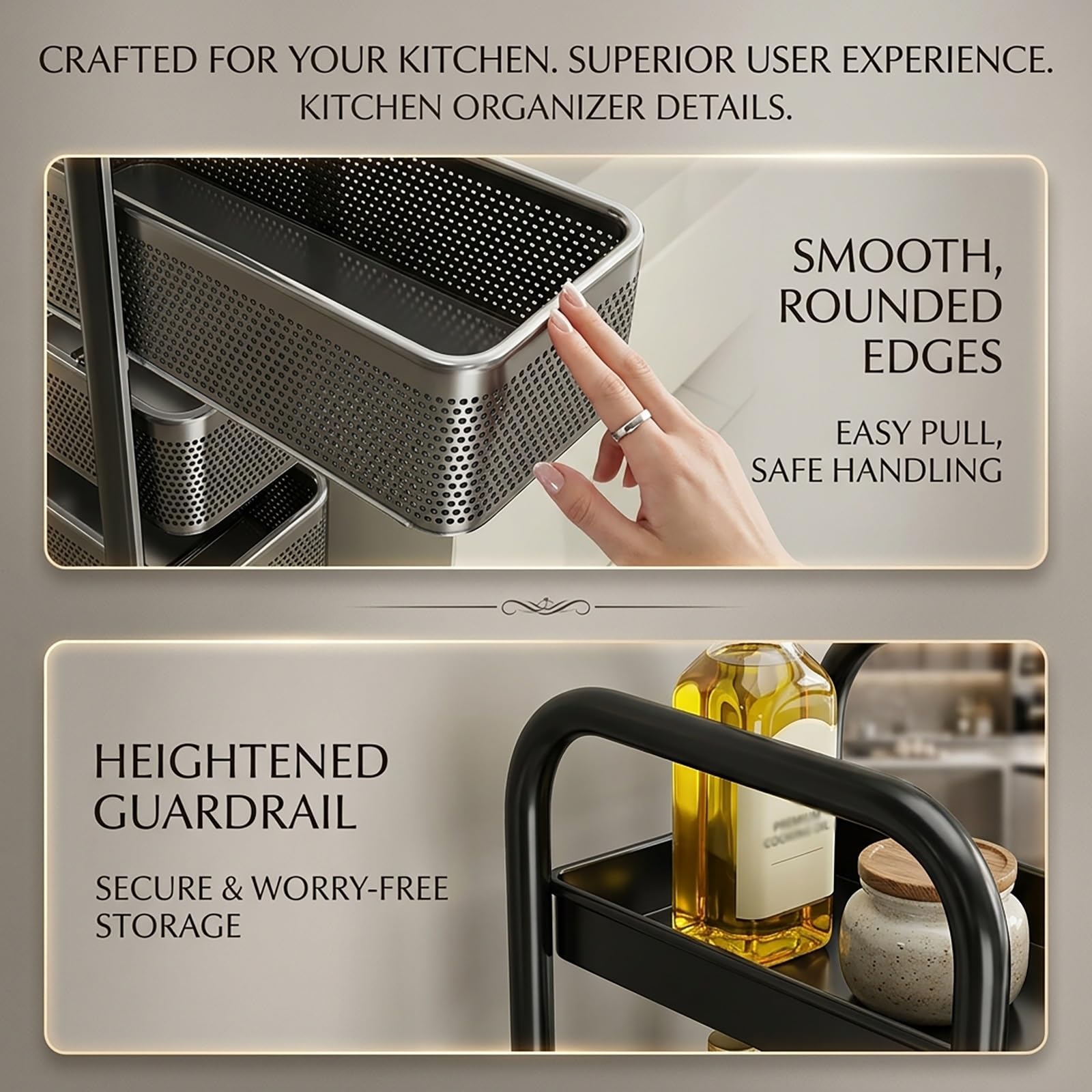 Carrito Estrecho con Ruedas, Organizador de Acero al Carbono para Cocina y Baño, Carro Auxiliar de Almacenaje Multiuso con Ruedas Bloqueables, Estantería Móvil(Wit,40x10x107cm)