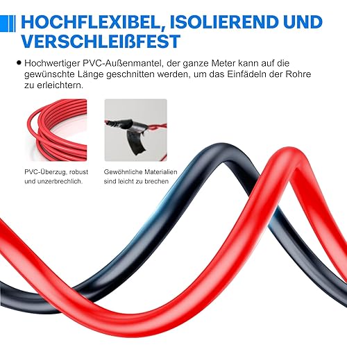 Vista 14 de Cable eléctrico de silicona calibre 22 Cable-HuLuWa 22 AWG Kit de cables de conexión de 6 colores (26.25 pies cada uno) alambre de cobre estañado