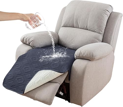 Miniatura 36 de Genina Funda de sofá 100% impermeable para sofá de 3 cojines, fundas de sofá antideslizantes lavables para sofá modular en forma de L, protector de