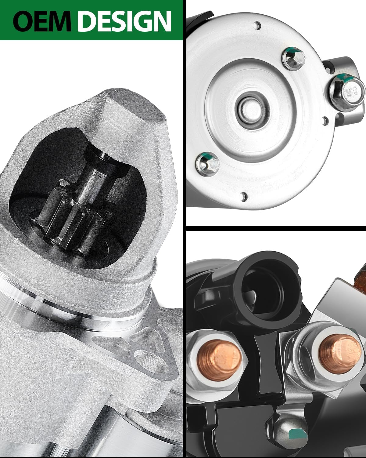 Upgraded New Starter Motor for:-Chevy Malibu 2008-2014 2.2 2.4L, Cobalt Ipmala Equinox HHR for:-Saturn Aura Vue Sky for:-Buick Verano Regal Lacrosse for:-GMC Terrain 1.2KW Starter OE# 8000213