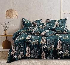 DECOR2ADMIRE 300 TC Super King Size Glace Cotton Printed Bedsheet with 2 Pillow Covers - 108" x 108" (275cm x 275cm) - 10 Designs Catalogue (Floristic Green)