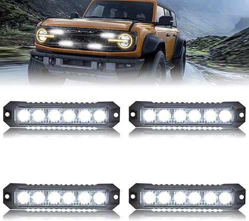 Miniatura 1 de Luces estroboscópicas para camiones, función de sincronización, luces de emergencia para vehículos, luces intermitentes, 6 luces LED