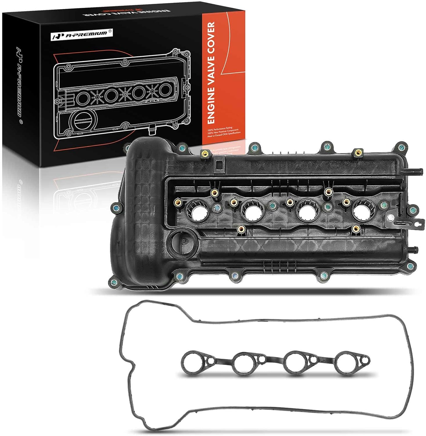A-Premium Engine Valve Cover, with Gasket, Compatible with Kia Soul 2010-2011, L4 1.6L DOHC, Replace # 224102B100, 224102B000