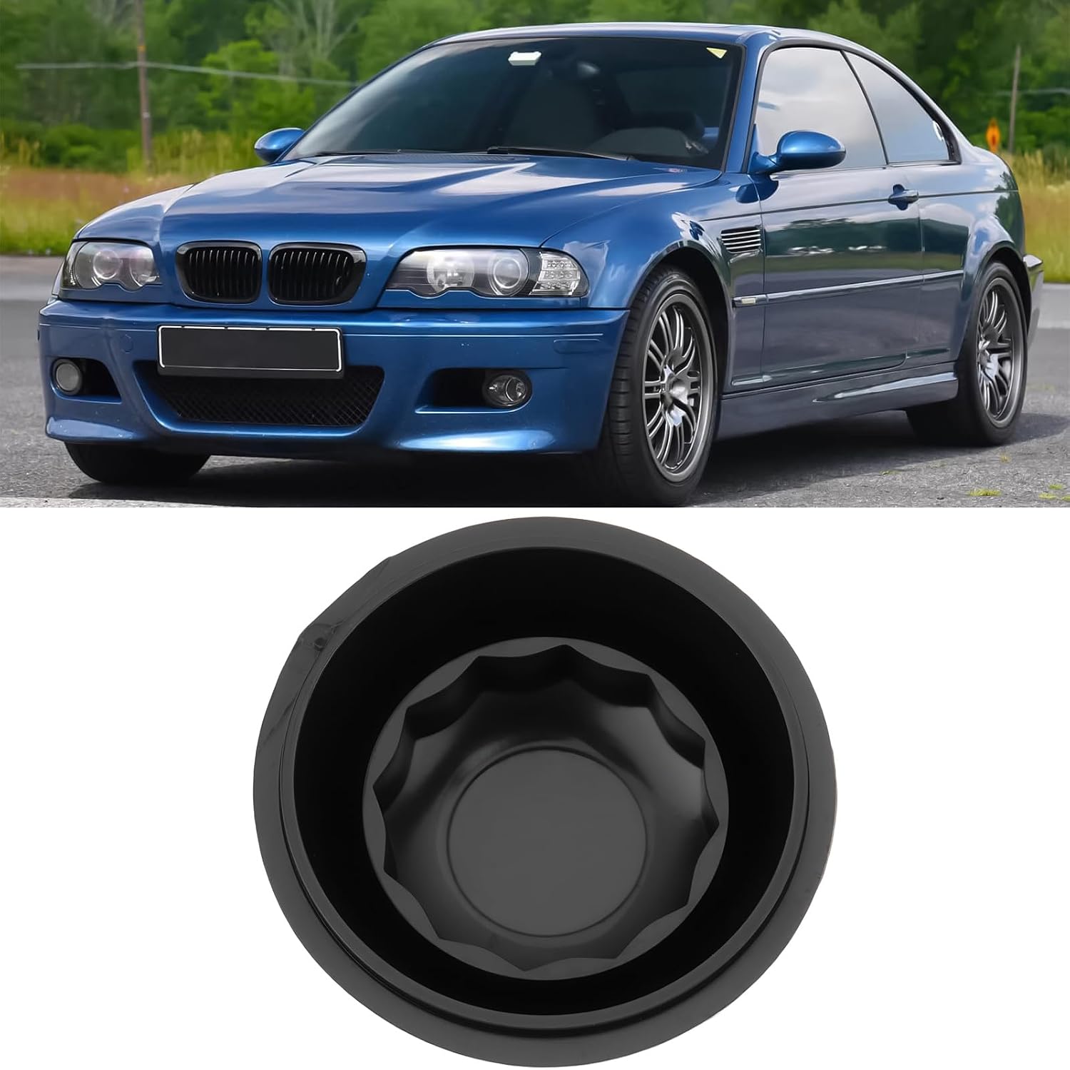 SING F LTD 2Pcs Car Front Windshield Wiper Arm Cover Cap 61618226006 Compatible with BMW E46 E65 E66 E83 Element Wiper Blade Arm Nut Cap