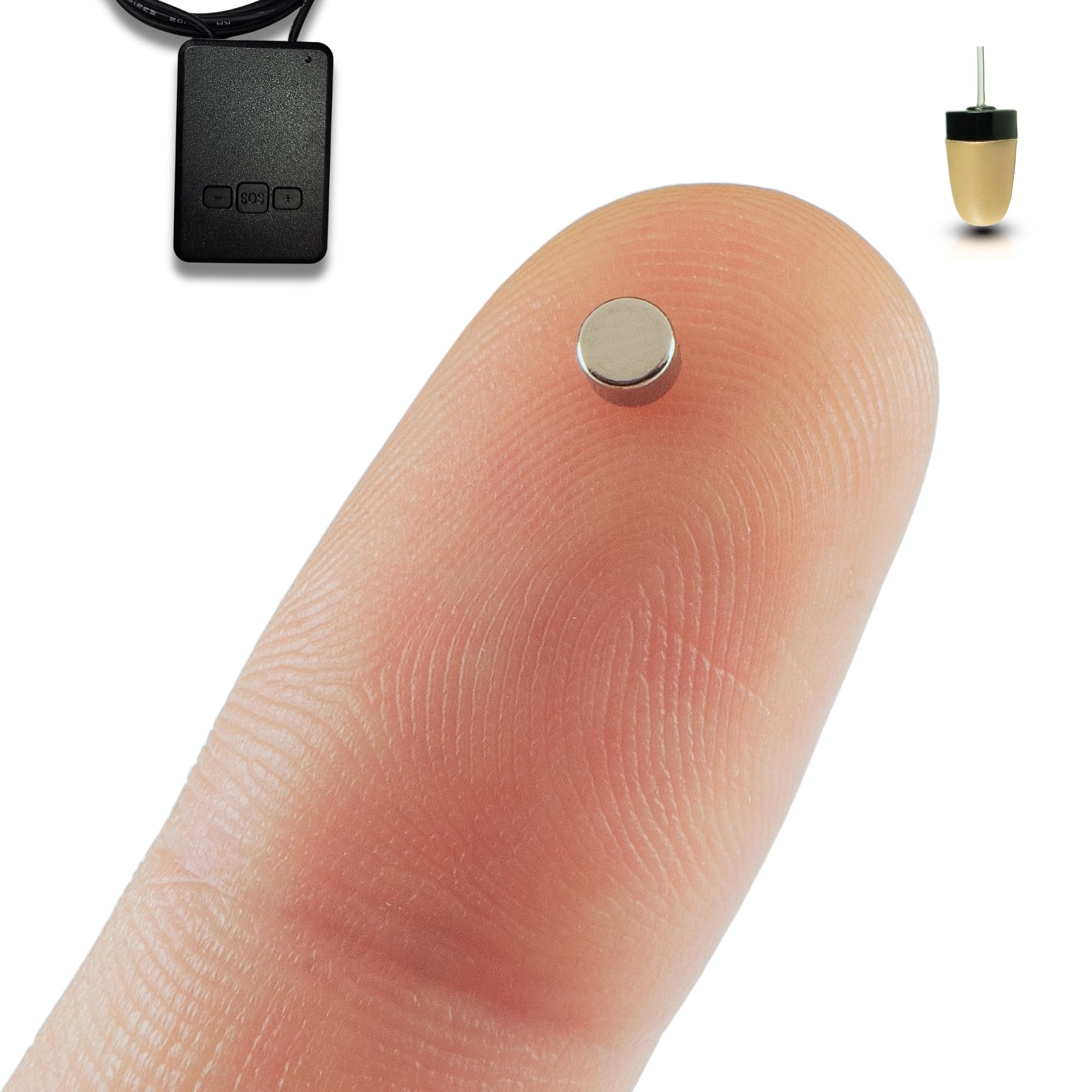 PingaOculto Pinganillo Examenes gsm Oculto Iman Mini Invisible para SIM con Microfono - Auriculares Invisibles Espia Inalambrico para Copiar en Examen (Pinganillo Imán V7 + VIP Pro Supermini)