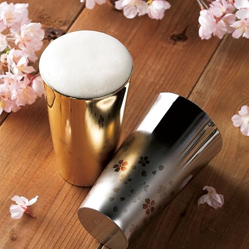 Miniatura 5 de Bilayer aislamiento vaso acero inoxidable 10.14 fl. oz. Cherry Blossoms sm-9704