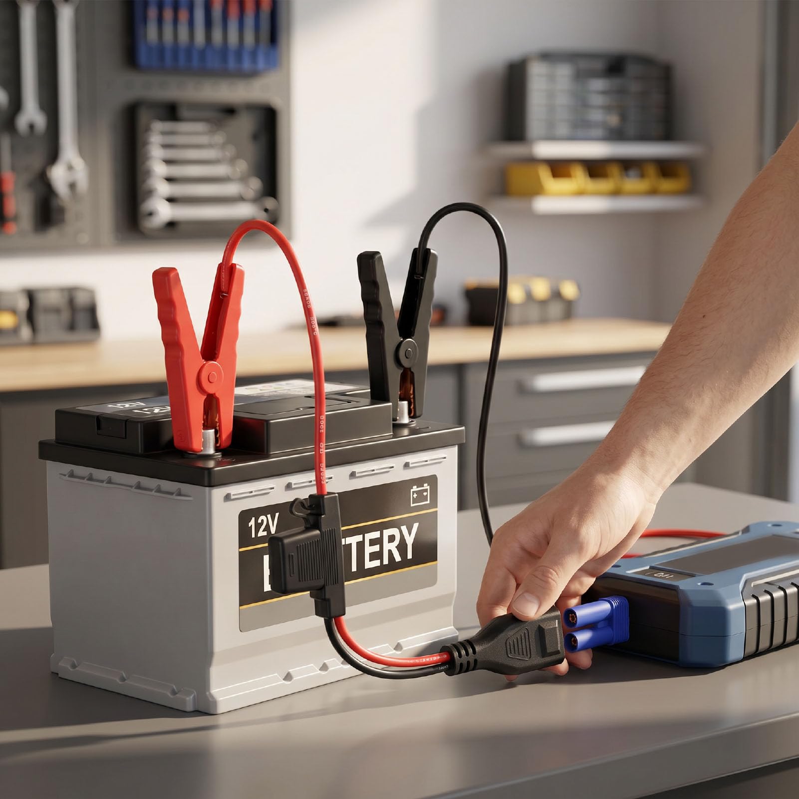 PUSOKEI XT150 Batteria Cavo Clip per Stazione di Alimentazione Portatile