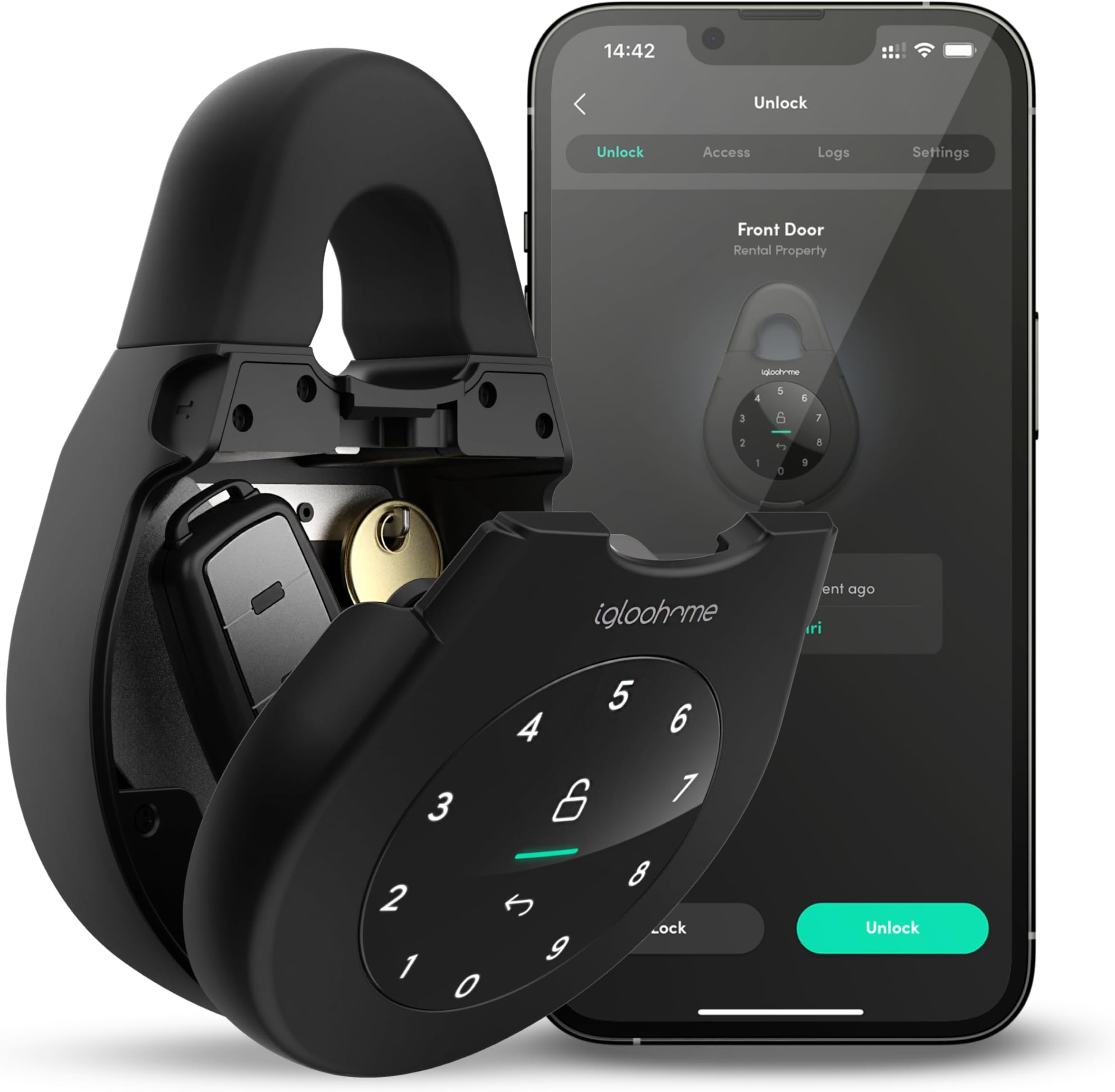 Igloohome Smart Keybox 2 - Storage Lockbox for Keys - Grant & Control Access Remotely - Works Offline