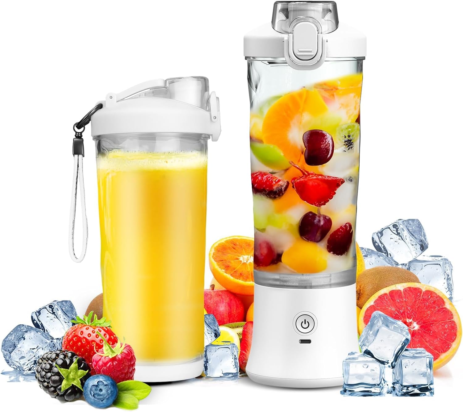 Portable Blender, CHEERSONIC 600ml Smoothies Blender, 4000 mAh USB Rechargeable Personal Size