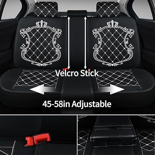 Miniatura 4 de Skysep Crown - Juego completo de fundas de asiento de coche de 5 plazas con ajuste universal y protector de asiento de coche con 2 almohadas de