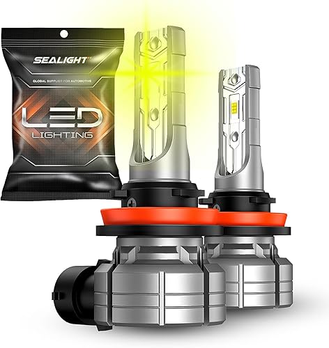 Vista 12 de SEALIGHT Bombillas LED antiniebla H11 H16 H8 o DRL, 14000 lúmenes, 6500 K, blanco frío, 600% de brillo, chips LED CSP H8 H11, luces antiniebla