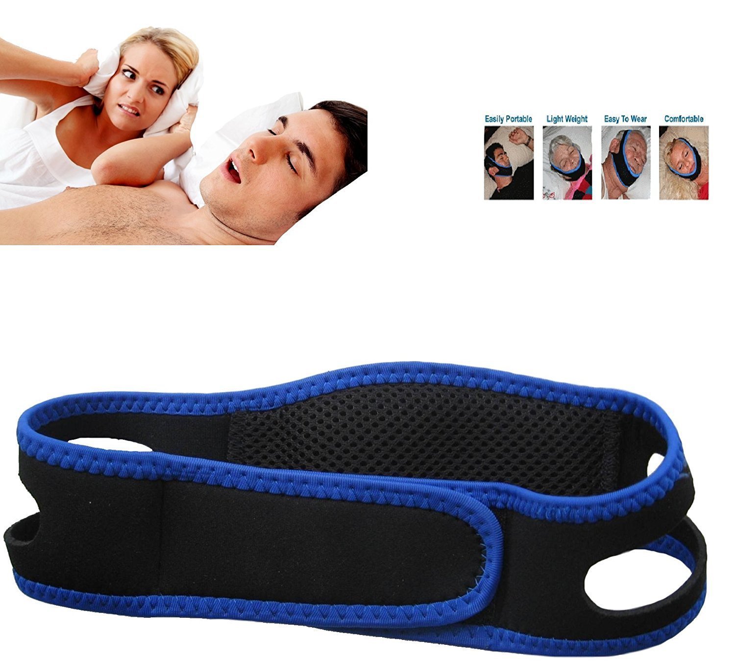 Stop Snoring, Anti Snoring Jaw Strap New Comfort Fit Design Award Winner as Top 2014 Anti Snoring Device