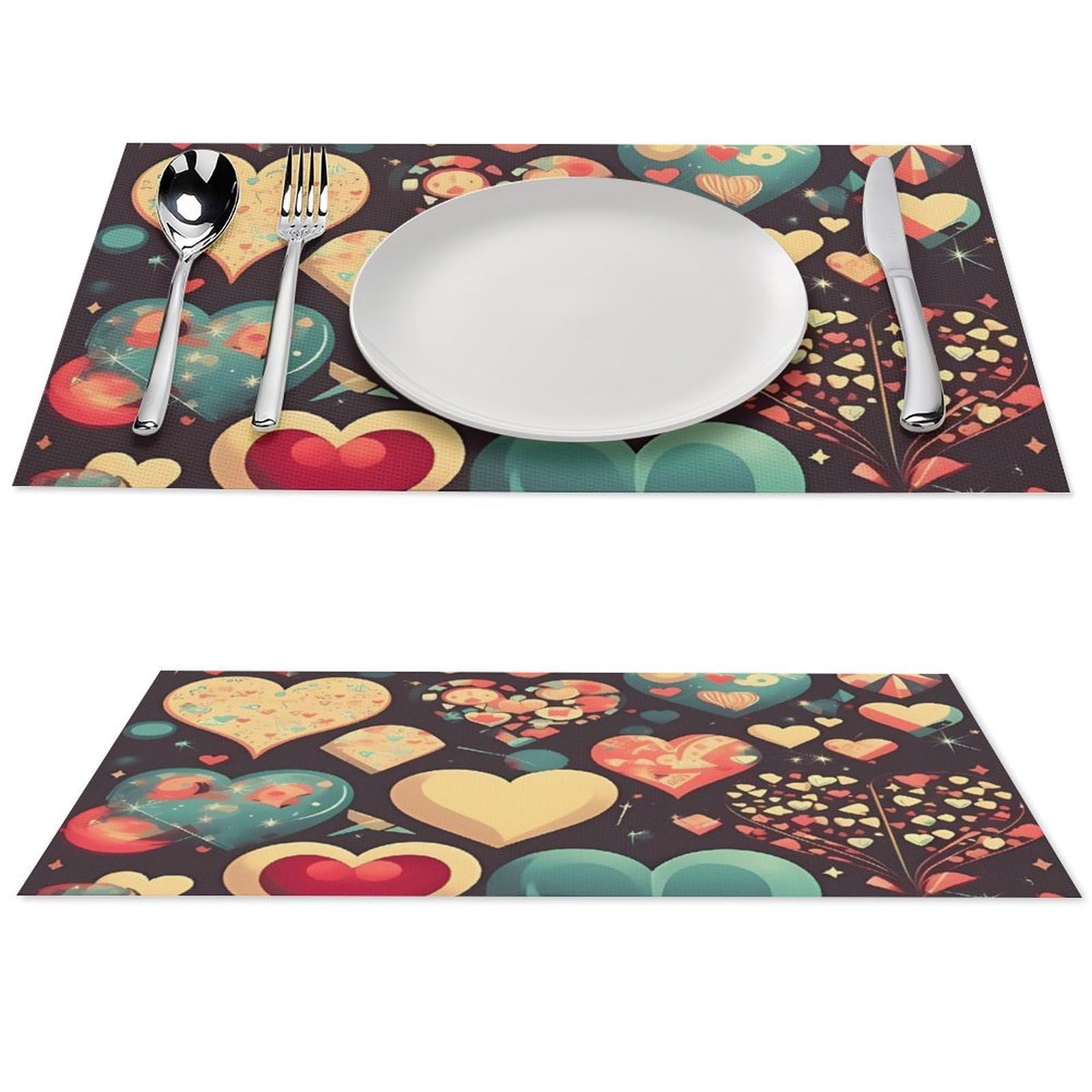 Sets de table Heart Crush Flower, créez des moments festifs uniques