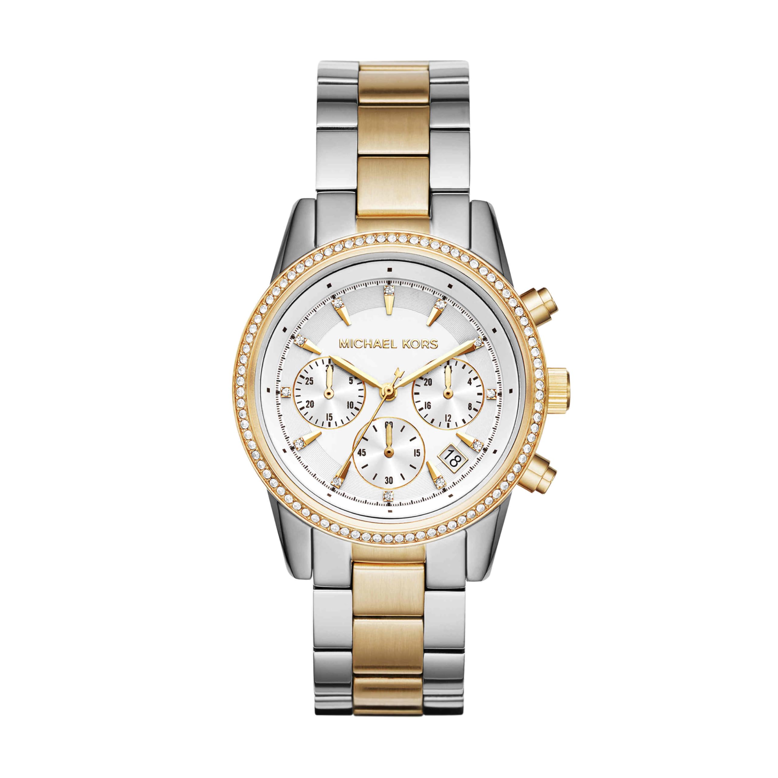 Michael Kors Orologio Bryant da donna, movimento cronografo al quarzo 37 mm con cinturino in acciaio inossidabile