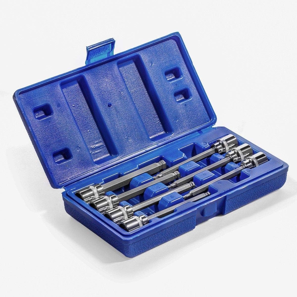 XtremepowerUS 7PCs 3/8" Ball End Long 4.25" Standard SAE Hex Allen Bit Sockets Wrench