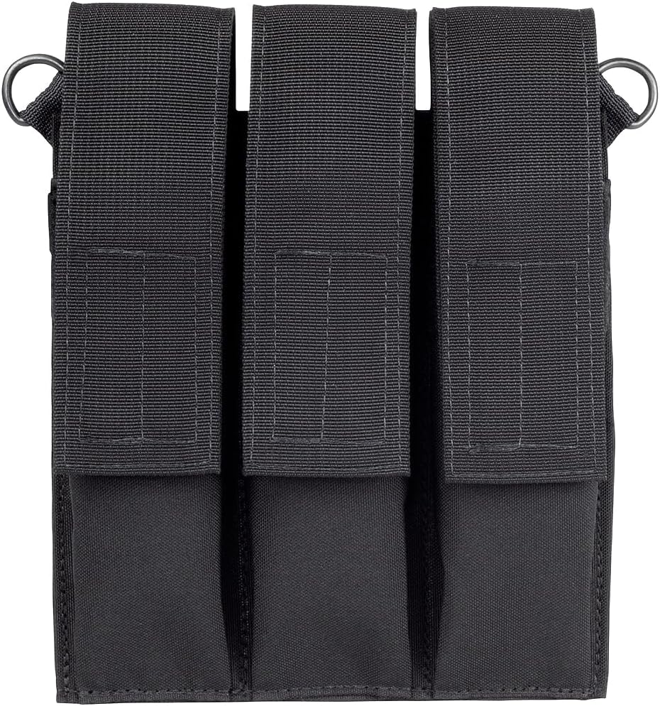 Velcro Attach Triple Pistol Caliber Extended Magazine Pouch Elite Survival Systems HL-109-B Velcro Attach Triple Pistol Caliber Extended Magazine Pouch Black