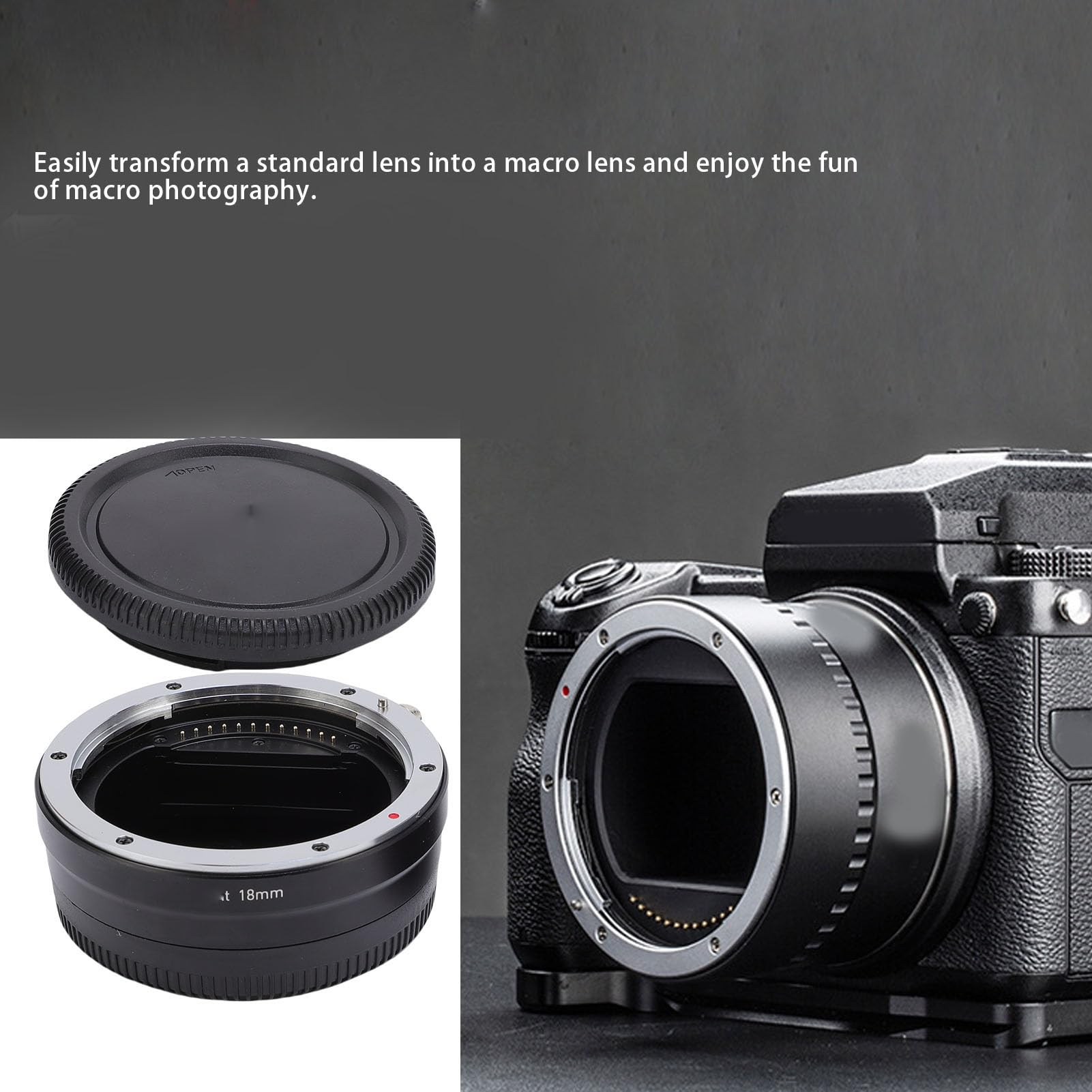 18 Mm Makro Lens Exting Rurka do GFX 100RF 100SII 100II 100S 50SII G MONTACJA Kamera Autofocus Extender Pierścień Adaptera do Makro Fotografii