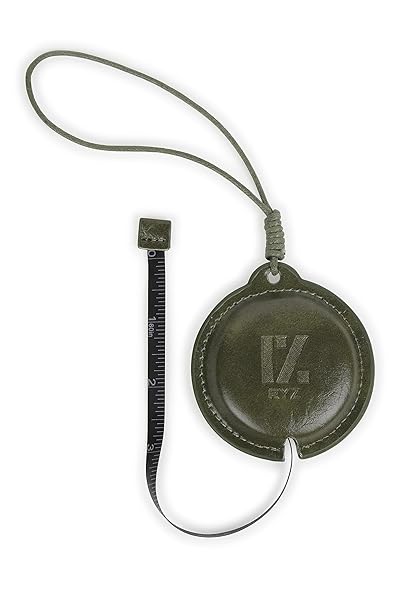 ATHLINK/RYZ Leather Finish Measuring Tape For Body, Designers - Green