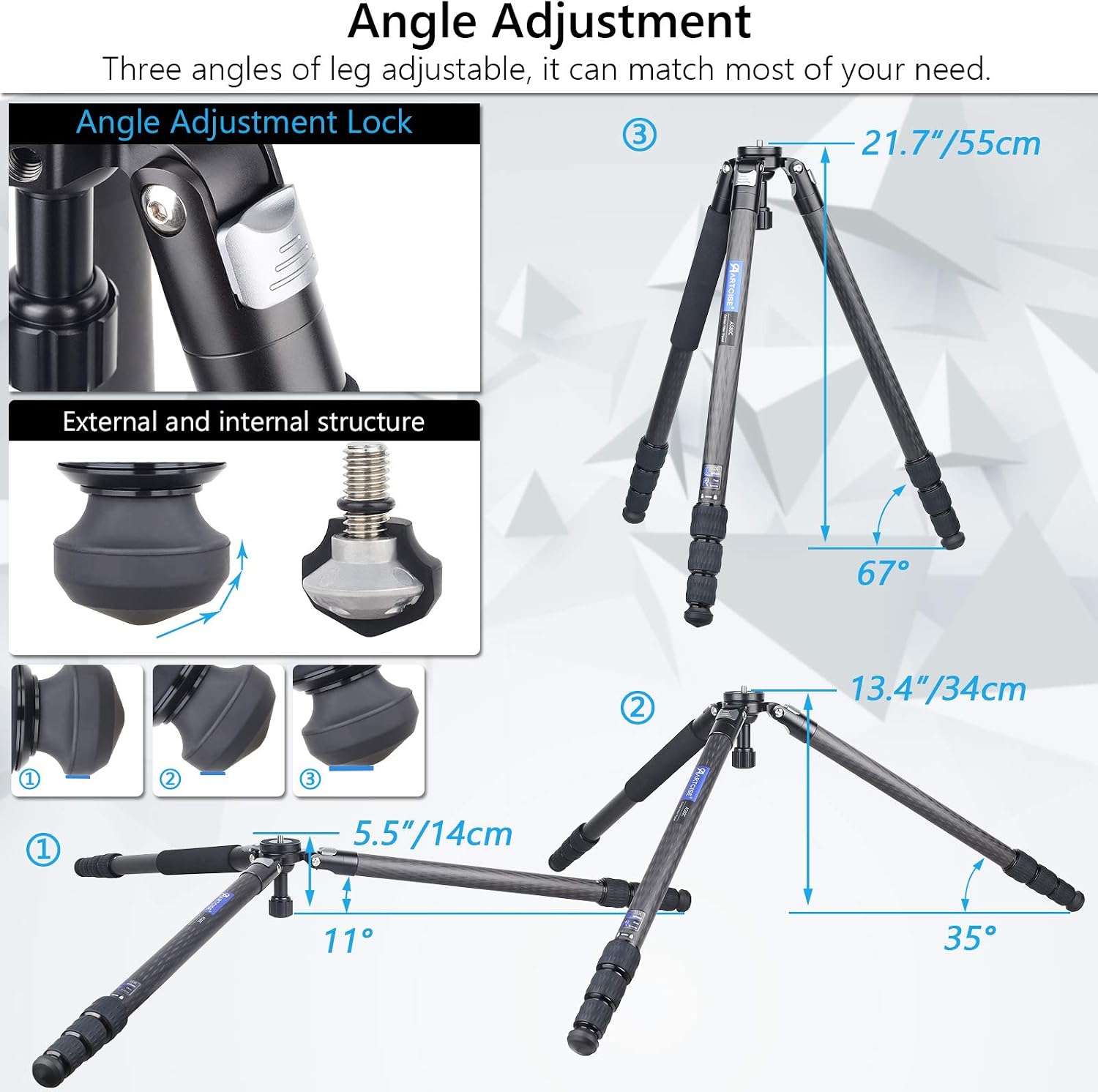 Super Cheap 🛒 77 Carbon Fiber Bowl Tripod Camera Video Tripod with 65mm Fastbowl and Center Column ARTCISE AS80C+EC2 Professional Camera Tripod Stand for DSLR Camera, Video Camcorder, Max Load 44lb/20kg Flash Sale Buy 1 get 1 77 Carbon Fiber Bowl Tripod Camera Video Tripod with 65mm Fastbowl and Center Column ARTCISE AS80C+EC2 Professional Camera Tripod Stand for DSLR Camera, Video Camcorder, Max Load 44lb/20kg