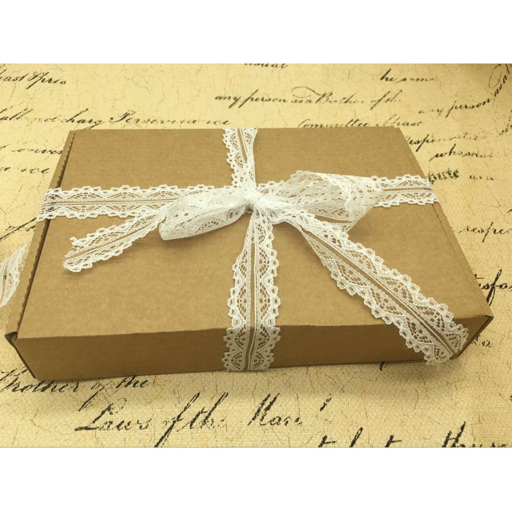 Yulakes Ruban Dentelle Vintage Blanc Au Crochet 10 Mètres – 2,5 Cm Largeur – Idéal Couture, Scrapbooking, Décoration Mariage & Cadeaux