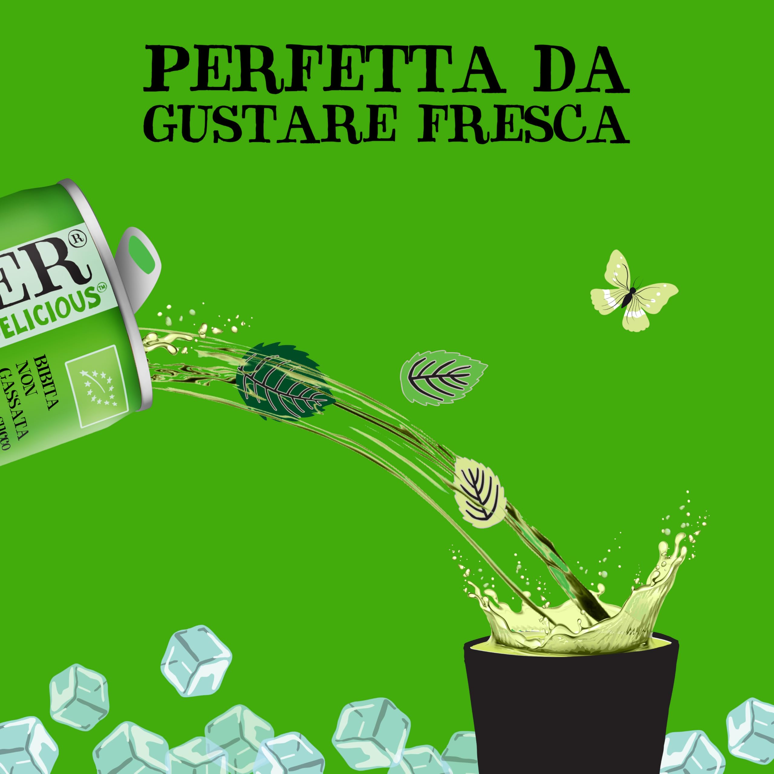 CUPPER Bibita al Lime, Menta e Limone Bio, Bevanda Biologica non gassata, Senza Zuccheri Aggiunti, Infuso a Freddo con Succo di Frutta, Confezione 12 x 250ml