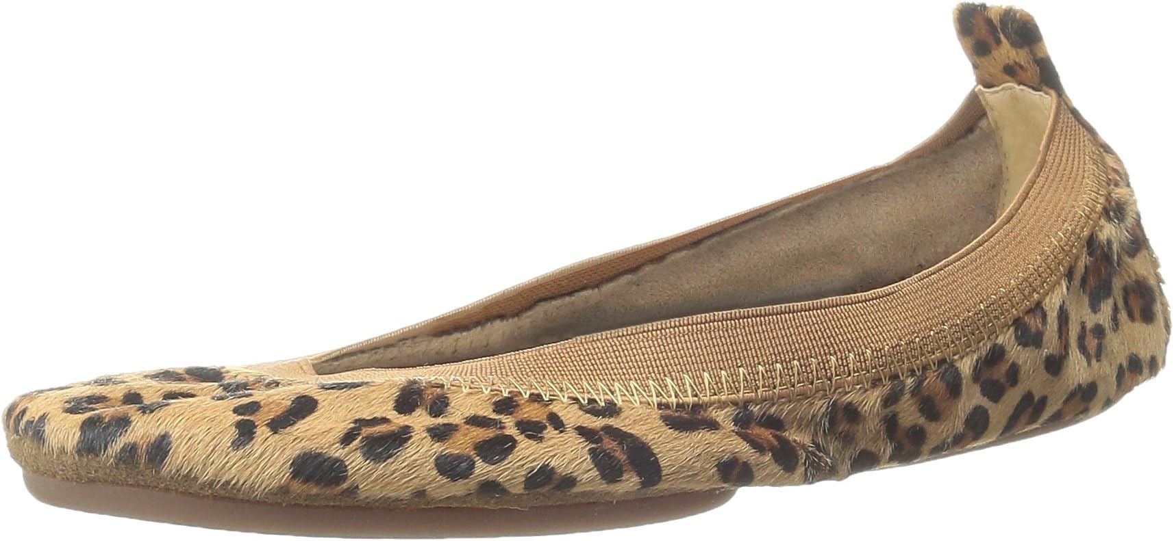 Yosi Samra Womens Samara Calf Hair Leather Fold Up Flat Leopard Flat 11 M