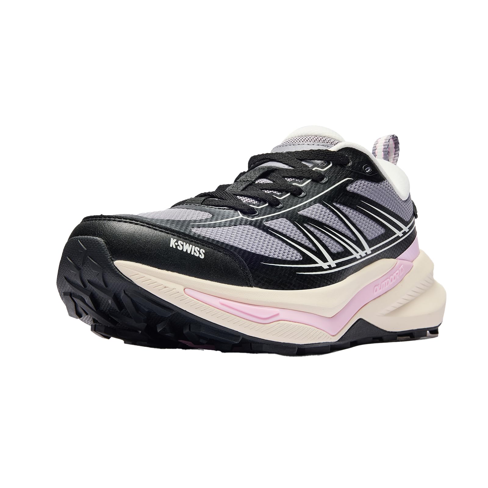 K-Swiss Women's Wild Run Cushioned Trail Running Shoes | 5mm Trail Grip, Cushioned Comfort, TPU-Enhanced Stability, Added Toe & Heel Protection, Road-to-Trail Versatility