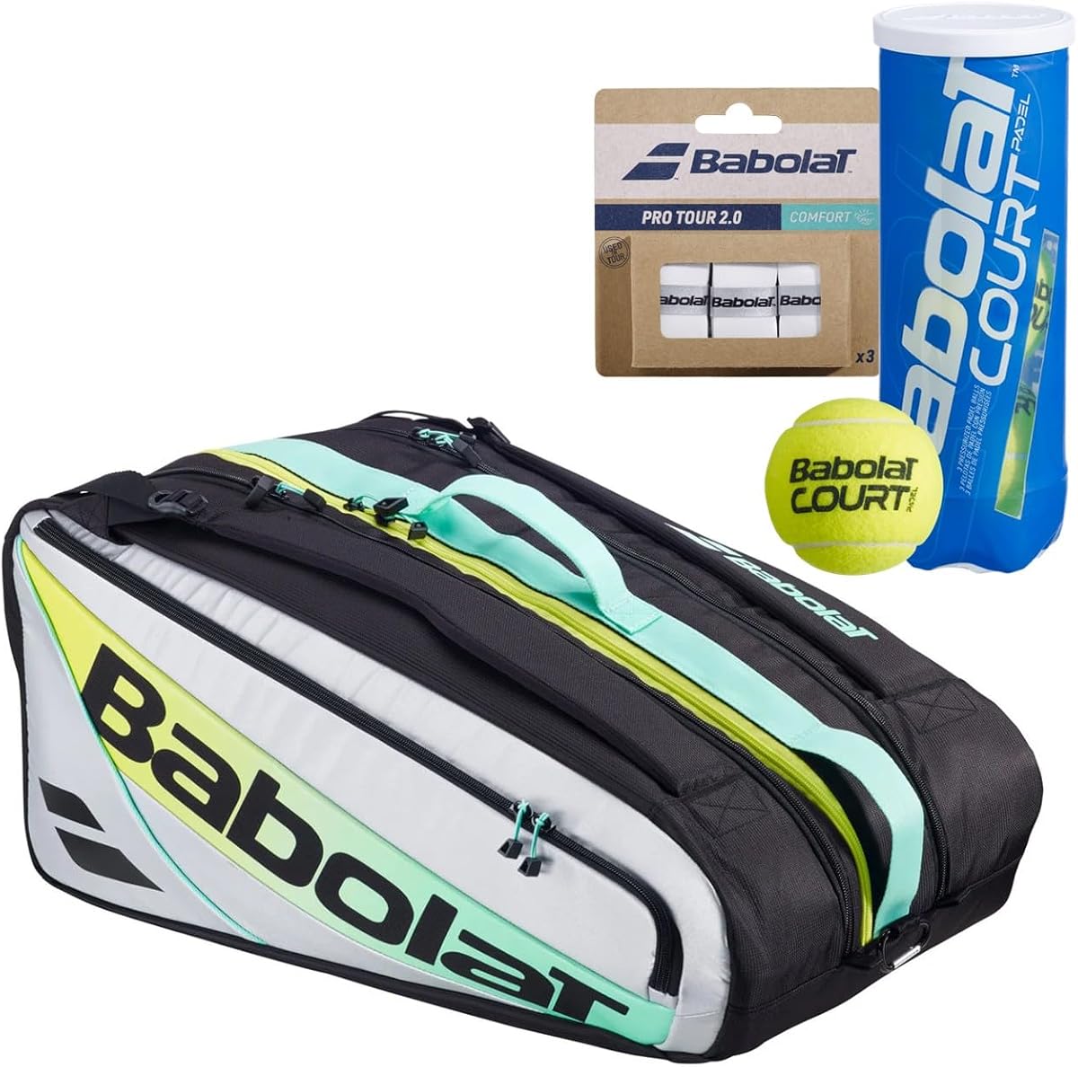 Bolsa de pádel Babolat RH Pro (Plata/Negro/Multicolor) – Accesorios Opcionales