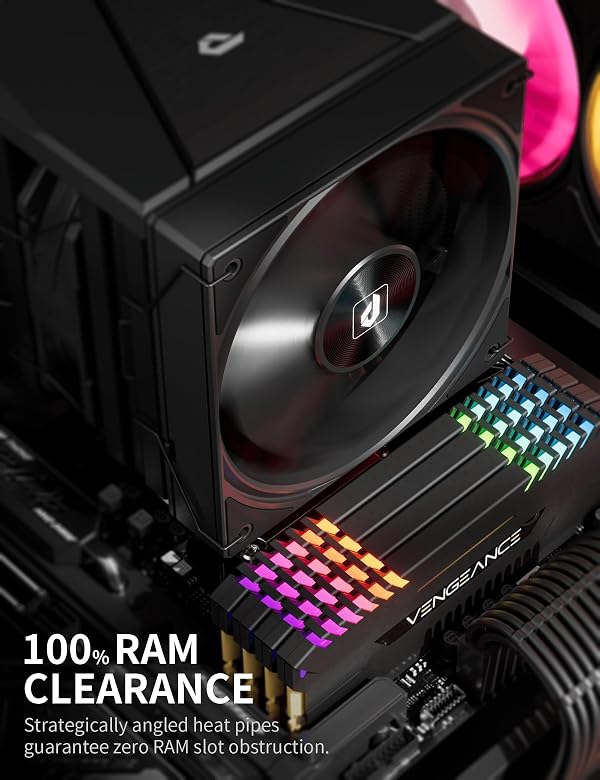 upHere CPU Cooler Air,Dual Tower Cooler with 120mm PWM Fan,8 Heat Pipes for Intel LGA 1851/1700/2011/2066/115X,AM5/AM4/AM3,Black,UE2 Elite K8 by upHere - Used condition - Image 4
