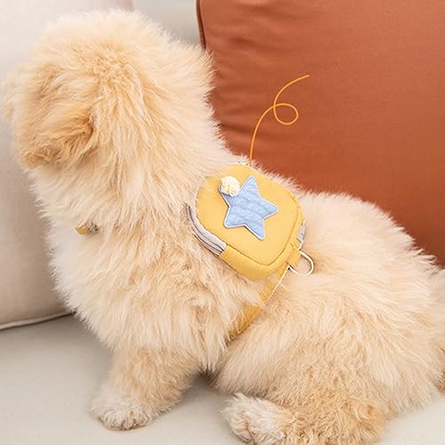 Miniatura 4 de Zerodis Juego de correa de arnés para mascotas, linda mochila para gato, chaleco para gato, correa, diseño a presión, arnés para mascotas, correa