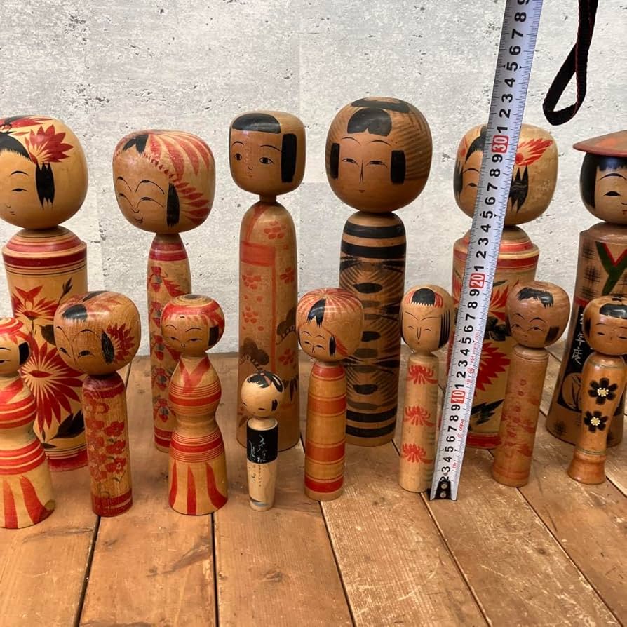 昭和レトロ 木製 大型こけし 小芥子 伝統工芸 工芸品 民芸品 置物セット ペア 昭和レトロ 木製 大型こけし 小芥子 伝統工芸 工芸品 民芸品
