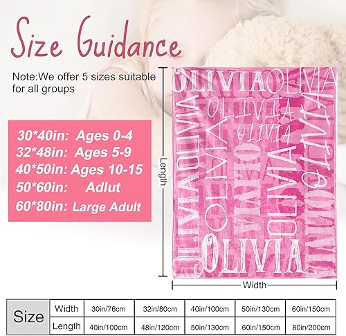 Miniatura 6 de Yofair Manta personalizada con nombre, manta de bebé personalizada con palabras de letras, manta de franela de felpa suave para bebés, niños,