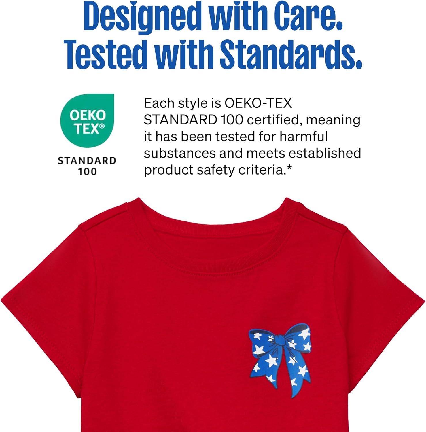 Garanimals Baby & Toddler Girl T-Shirt - Short Sleeve Tees - Kid's Casual Crew Neck - Size 0-6T - 4 Pack Set
