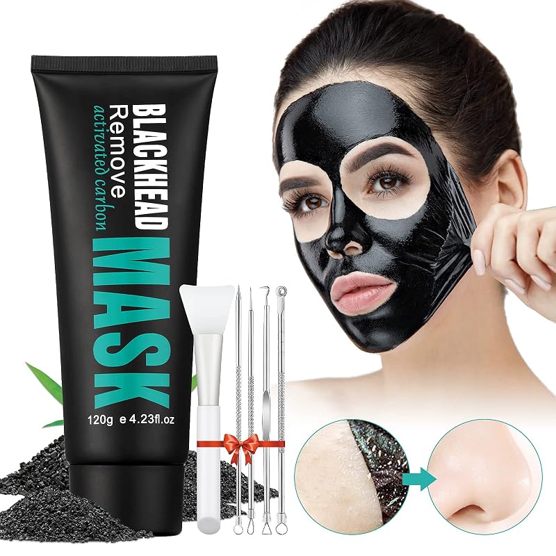 Máscara facial peel off com carvão ativado YAFUSIPE e kit de acessórios