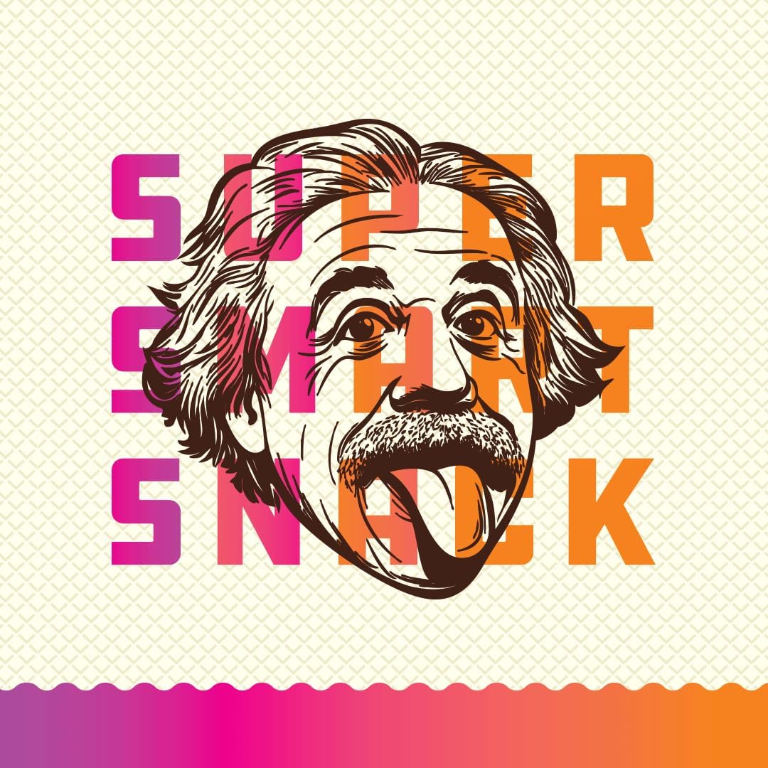 Einstein Energy Smart Snack Bars - Chocolate Peanut Butter Healthy Snacks With Protein, Real Milk Chocolate, Lion's Mane, Green Tea Extract, Caffeine, Citicoline, & L-Theanine, 100% Whole Wheat, 18 ct