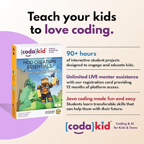 Miniatura 7 de Coding for Kids with Minecraft - Ages 9+ Learn Real Computer Programming and Code Amazing Minecraft Mods with Java - Award-Winning Online Courses