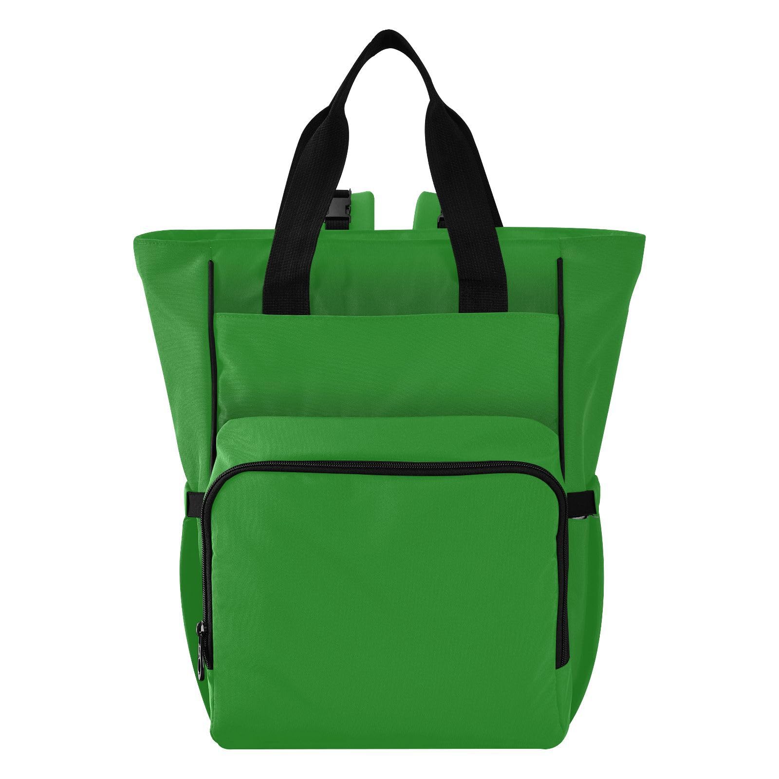 Borsa per pannolini zaino per le donne foreste verde tinta unita