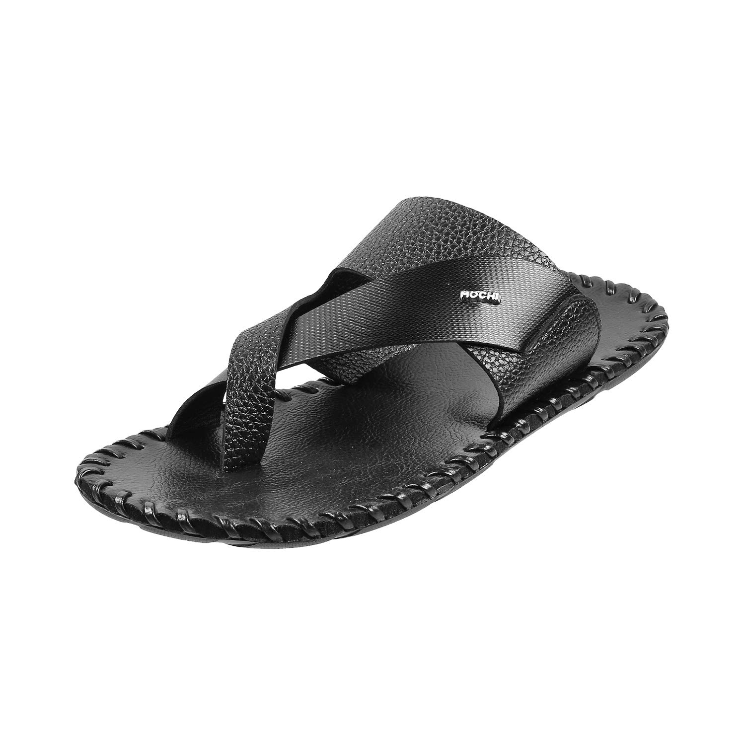 Mochi Men Black Leather Chappals (16-9779-11-46) Size (12 UK (46 EU)) (B08L5L126Y) Amazon Price History, Amazon Price Tracker