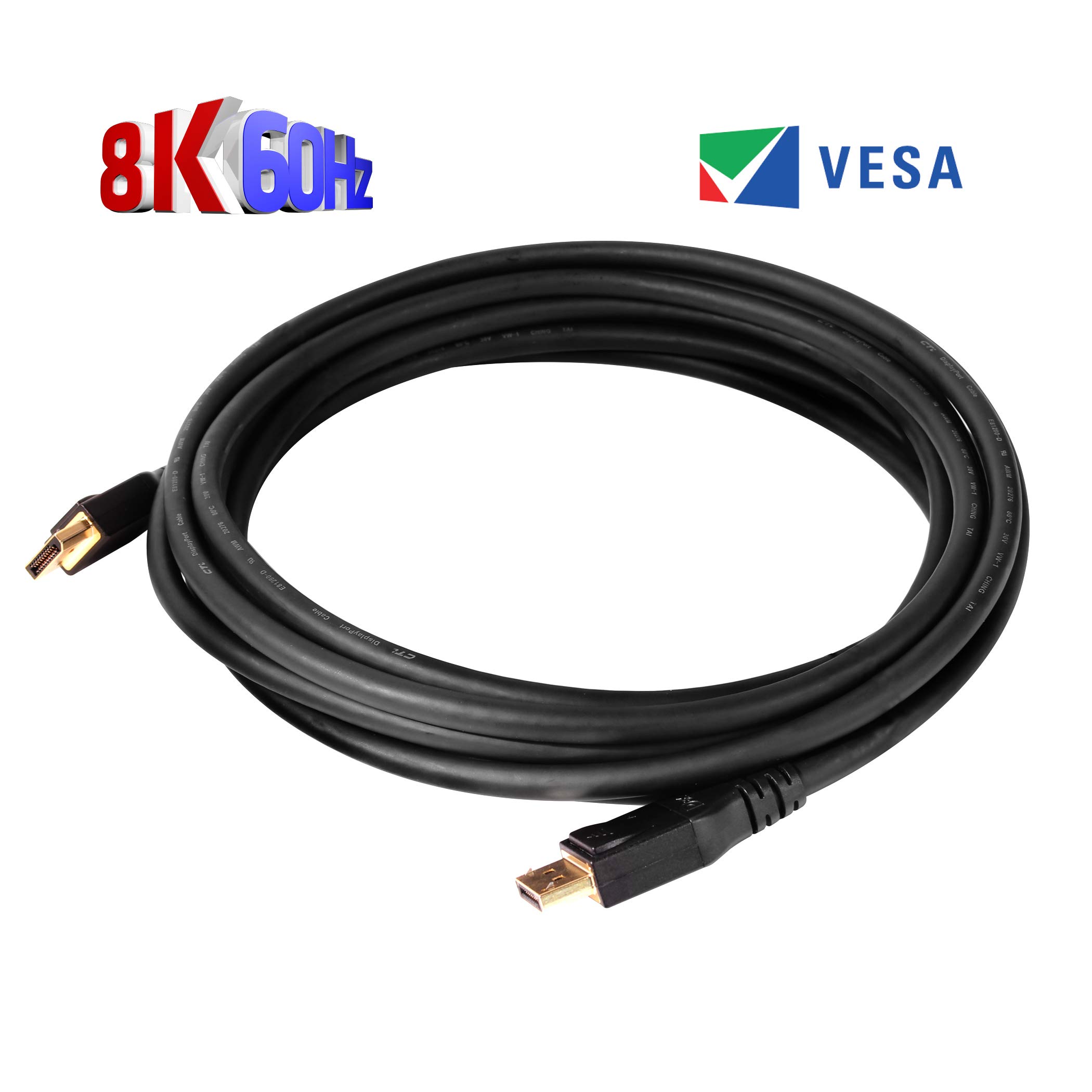 CLUB3D DisplayPort 1.4 HBR3 8K Cable M/M 5m /16.40ft