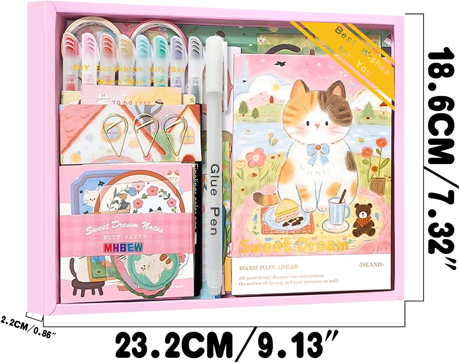 166pcs DIY Journal Kit for Girls Scrapbook Supplies Kit for Kids Tween